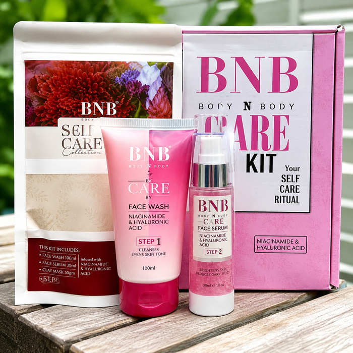BNB Pink Glow 3-Step Skincare Kit – Face Wash, Serum & Clay Mask