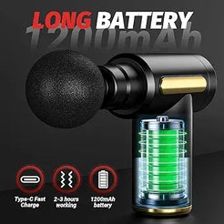 Massage gun battery and Type-C fast charging details