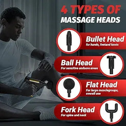 Deep tissue massager used on arms and legs after workout