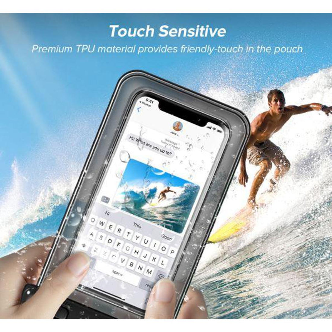 Waterproof phone case used for swimming, beach and rainy season