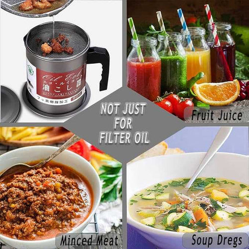 1.4L stainless steel oil filter pot with strainer and lid – price in Pakistan