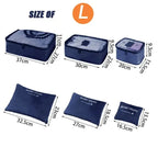6-Piece Travel Packing Cubes Set – Oxford Fabric Organizers