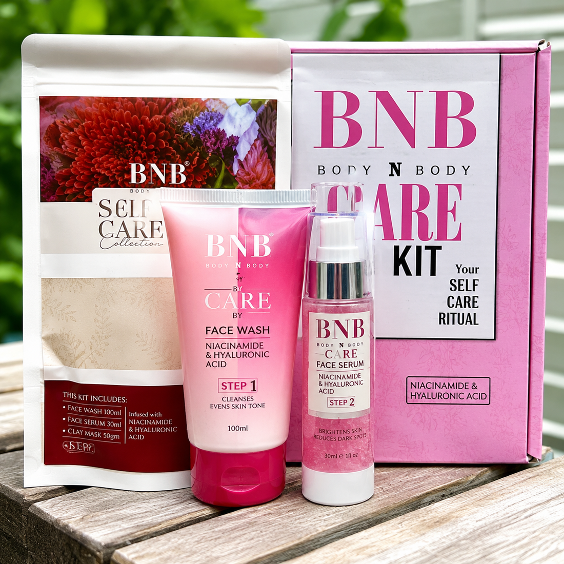 BNB Pink Glow 3 step skincare kit with face wash, serum and clay mask – price in Pakistan