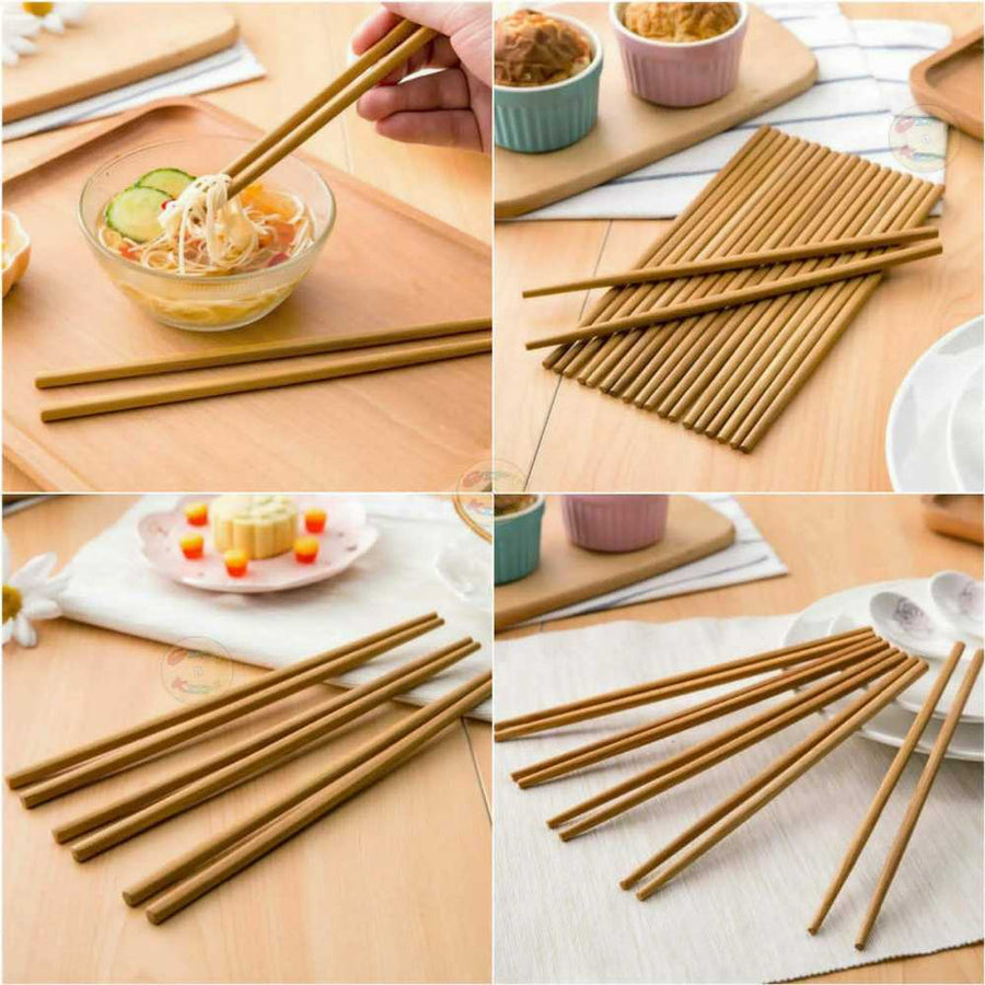 Bamboo style chopsticks used for sushi, dumplings and noodles