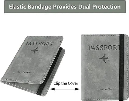 RFID Blocking Passport Holder – Leather Travel Wallet